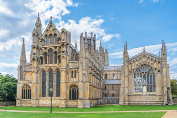 Fototapeta na wymiar Ely Cathedral in the city of Ely Cambridgeshire England