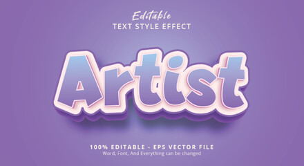 Artist Text Style Effect, Editable Text Effect