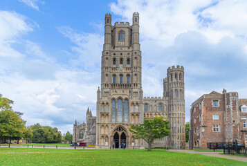 Ely Cathedral in the city of Ely Cambridgeshire England