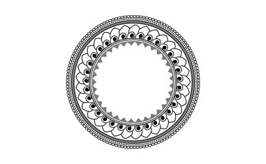 
Mandala  pattern Stencil doodles, Round ornament patterns for Henna, Mehndi, Tattoo, Coloring book page