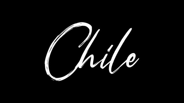 Chile text sketch writing video animation 4K