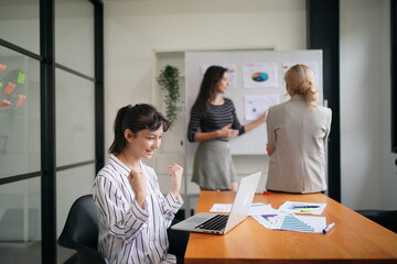 Diverse team of people meeting to discuss business growth
