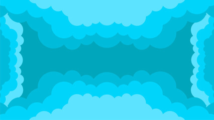 subtle blue sky paper cut vector design