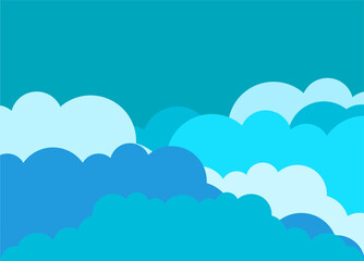 gradient blue sky background design vector