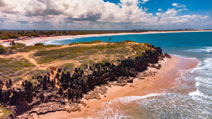Praia Tropical Brasil Nordeste Paradisíaco Paraíso São Miguel do Gostoso Rio Grande do Norte...