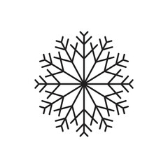 Snowflake outline icon. Vector