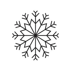 Snowflake outline icon. Vector