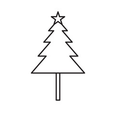 Christmas Tree Icon Vector Illustration Flat Design, Christmas Pine Tree Icon Vector Style 