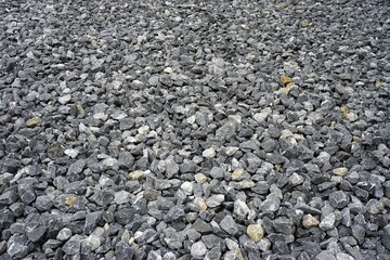 Grau-weiße Kieselsteinfläche 