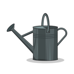 Classic watering can vector illustration. Applied as watering plant tool.