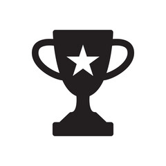 Trophy Icon in Trendy Flat Style