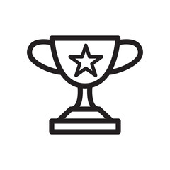Trophy Icon in Trendy Flat Style