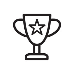 Trophy Icon in Trendy Flat Style