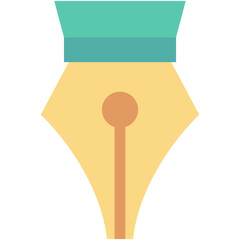 Pen Nib Colored Vector Icon