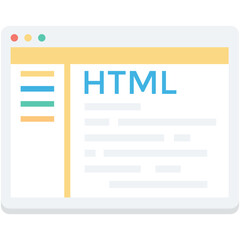 HTML Colored Vector Icon