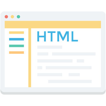 HTML Colored Vector Icon