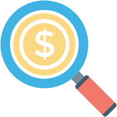 Money Search Vector Icon