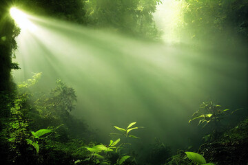 sunlight in the forest