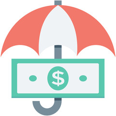 Business Protection Colored Vector Icon