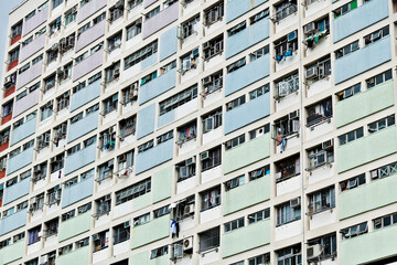 Fototapeta premium Facade of a colorful apartment