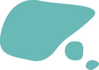 Freestyle shape abstract art with green pastel tone.