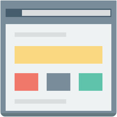 Fototapeta premium Web Layout Colored Vector Icon