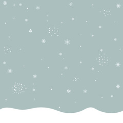 Pattern with night sky and stars, snows - 535305643