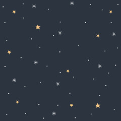 Night sky background stars and vector illustration - 535305654