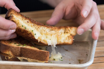 Grilled cheese close-up