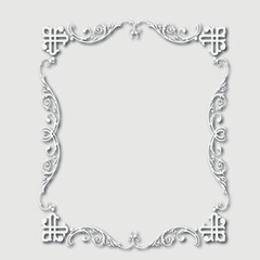 Frame, in the style of an ornament, Vector illustration eps 10, Art.