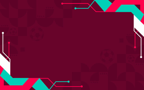 Maroon Qatar Background, Soccer Championship Banner