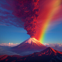 erupting volcano