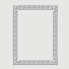 Frame, in the style of an ornament, Vector illustration eps 10, Art.