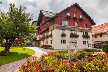Oberstaufen - Allgäu - Rathaus - Blumen