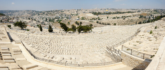 Panorama of Jerusalem - obrazy, fototapety, plakaty