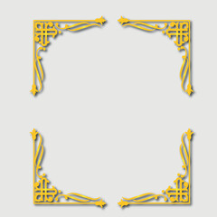 Frame, in the style of an ornament, Vector illustration eps 10, Art.