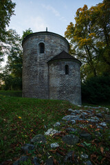 St Nicolas rotunda chapel, romanesque chuech from XI century in a park