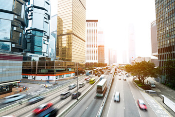 Blurred traffic in Hong Kong