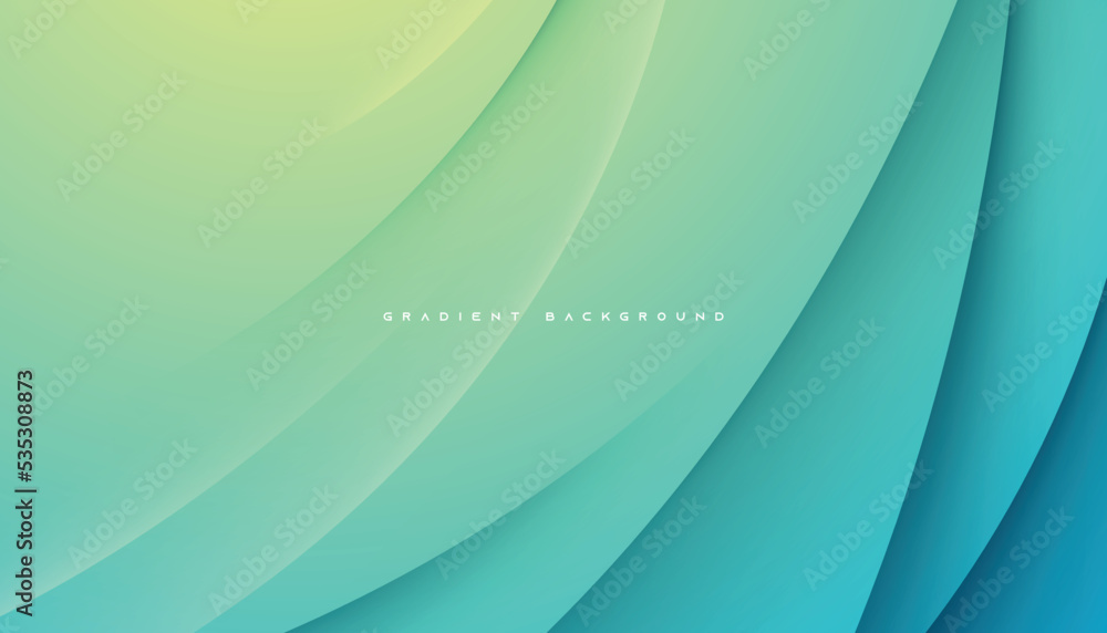 Poster abstract blue and yellow gradient background light and shadow effect