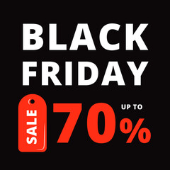 Black Friday sale design template. Black Friday banner. Vector illustration. Online discount banner