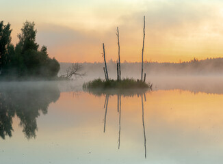 sunrise over the river