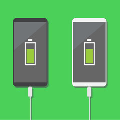 charging smart phones vector illustration. Charger wireless pad for cell phone vector or mobile smartphone inductive recharge illustration, cellphone charge isolated
