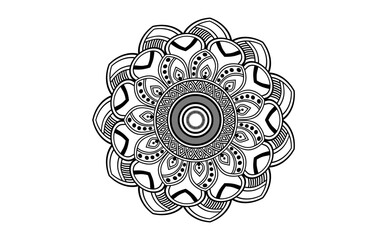 
Mandala  pattern Stencil doodles, Round ornament patterns for Henna, Mehndi, Tattoo, Coloring book page