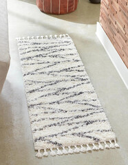Modern living area shaggy rug