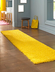 Modern living area shaggy rug