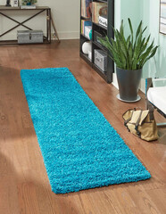 Modern living area shaggy rug