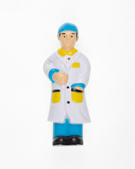 doctor toy isolated on white background
