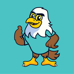Friendly Eagle Mascot Logo Design