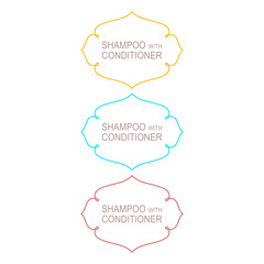 Shampoo with Conditioner Labels Set for Bio Shop