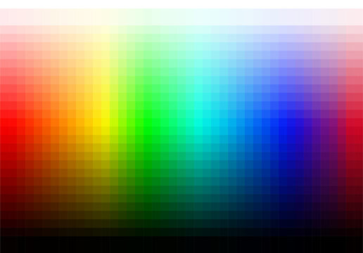 Colorful Color Picker RGB CMYK Background Vector Illustration in Square Pattern